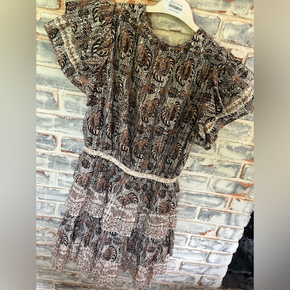 Ulla Johnson Black and Brown Patterned Dress - image 6